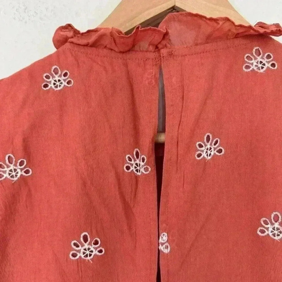 100% Authentic ZARA Orange Eyelet Flower Print Mini Dress $89.90 Size Medium - Picture 11 of 11